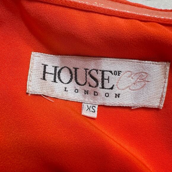 House of CB Orange Off-Shoulder Midi Dress - Picture 9 of 9